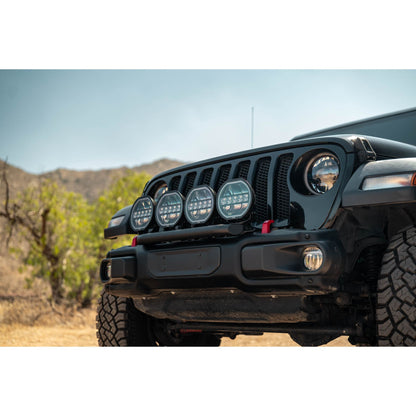 DV8 OFF-ROAD | 2018 2025 Wrangler JL Push Bar for Mopar Rubicon Steel Bumper  | LBJL-13