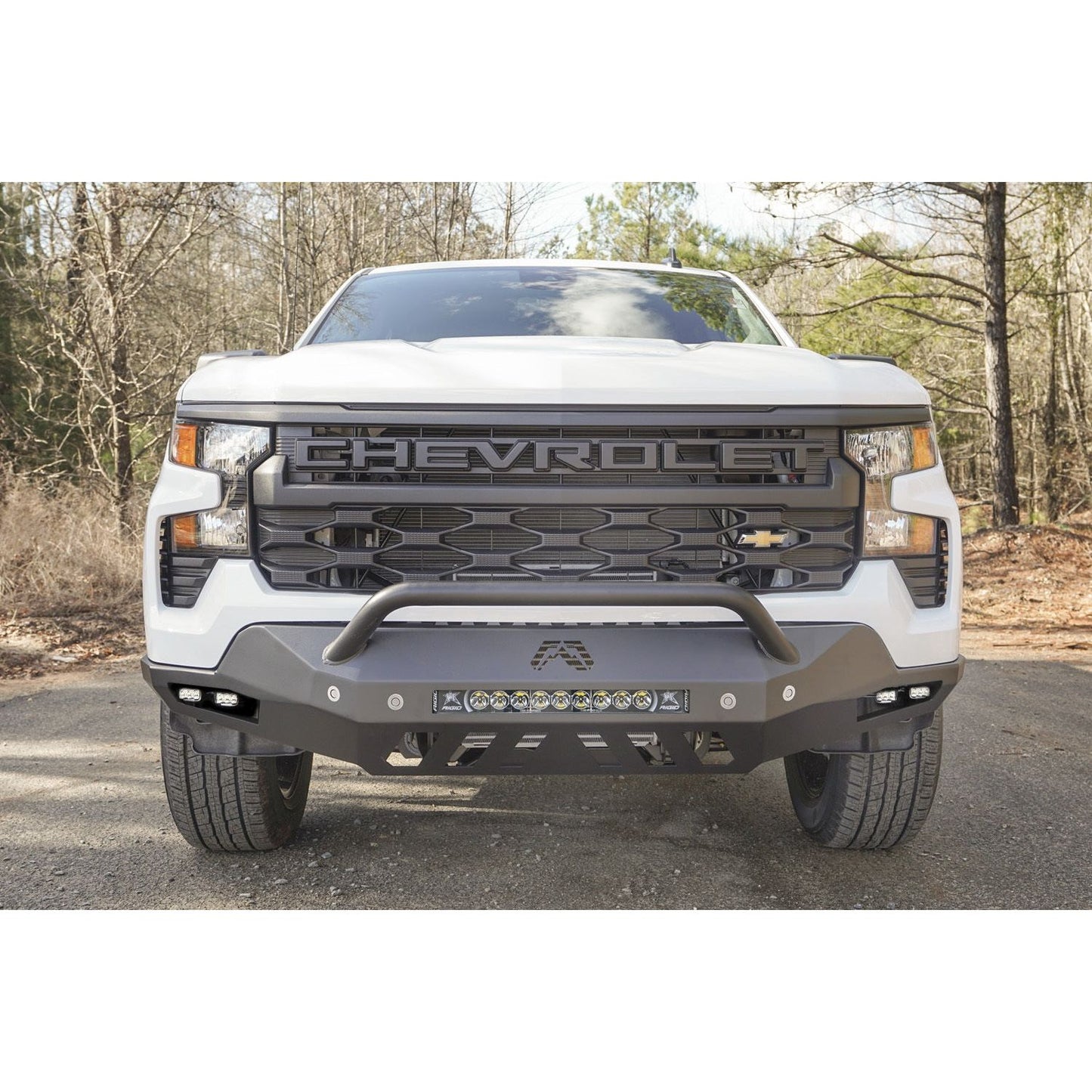 Fab Fours Vengeance Front Bumper w/Pre-Runner Guard Black For Mount LED Cube Lights l CS22-D5662-1