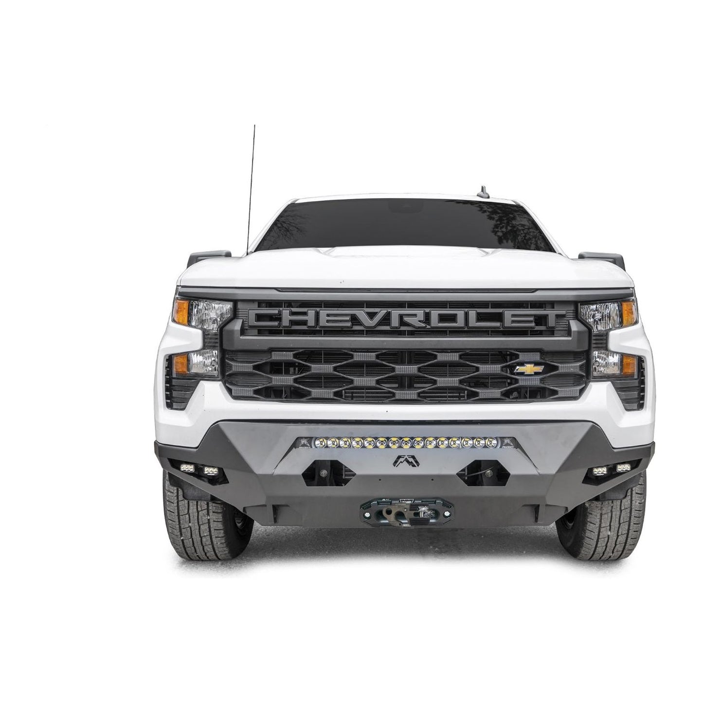 Fab Fours Matrix Front Bumper 2 Stage Black Powder Coated Sensor Bumper w/No Guard l CS22-X5651-1