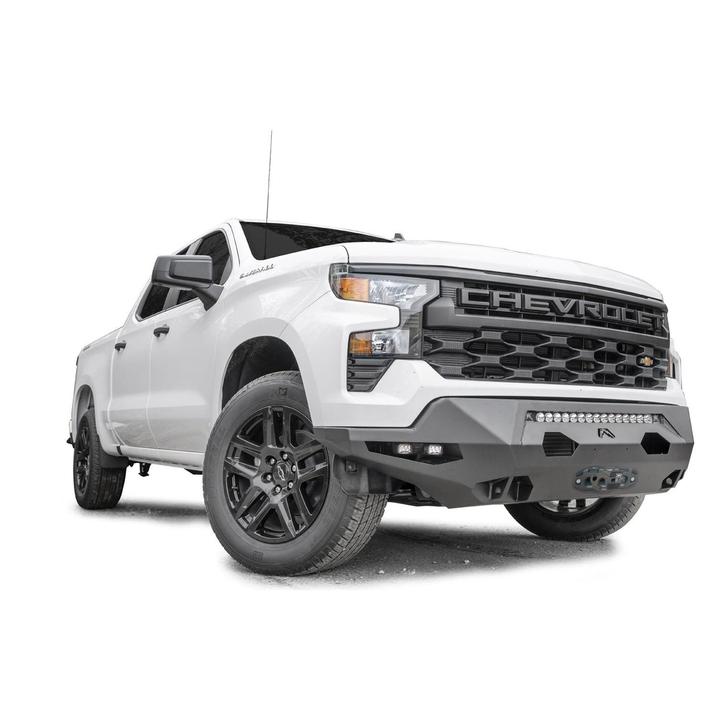 Fab Fours Matrix Front Bumper 2 Stage Black Powder Coated Sensor Bumper w/No Guard l CS22-X5651-1