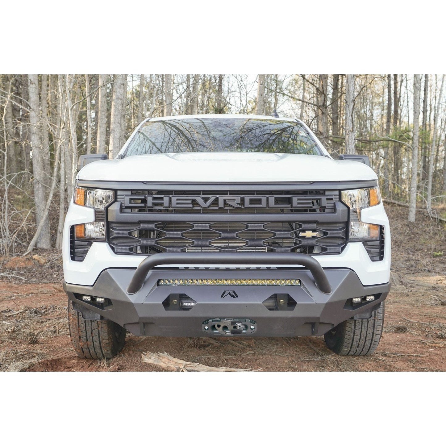 Fab Fours Matrix Front Bumper w/Pre-Runner Guard Black For Mount 3x3 LED Cube Lights D-Ring Mounts l CS22-X5662-B