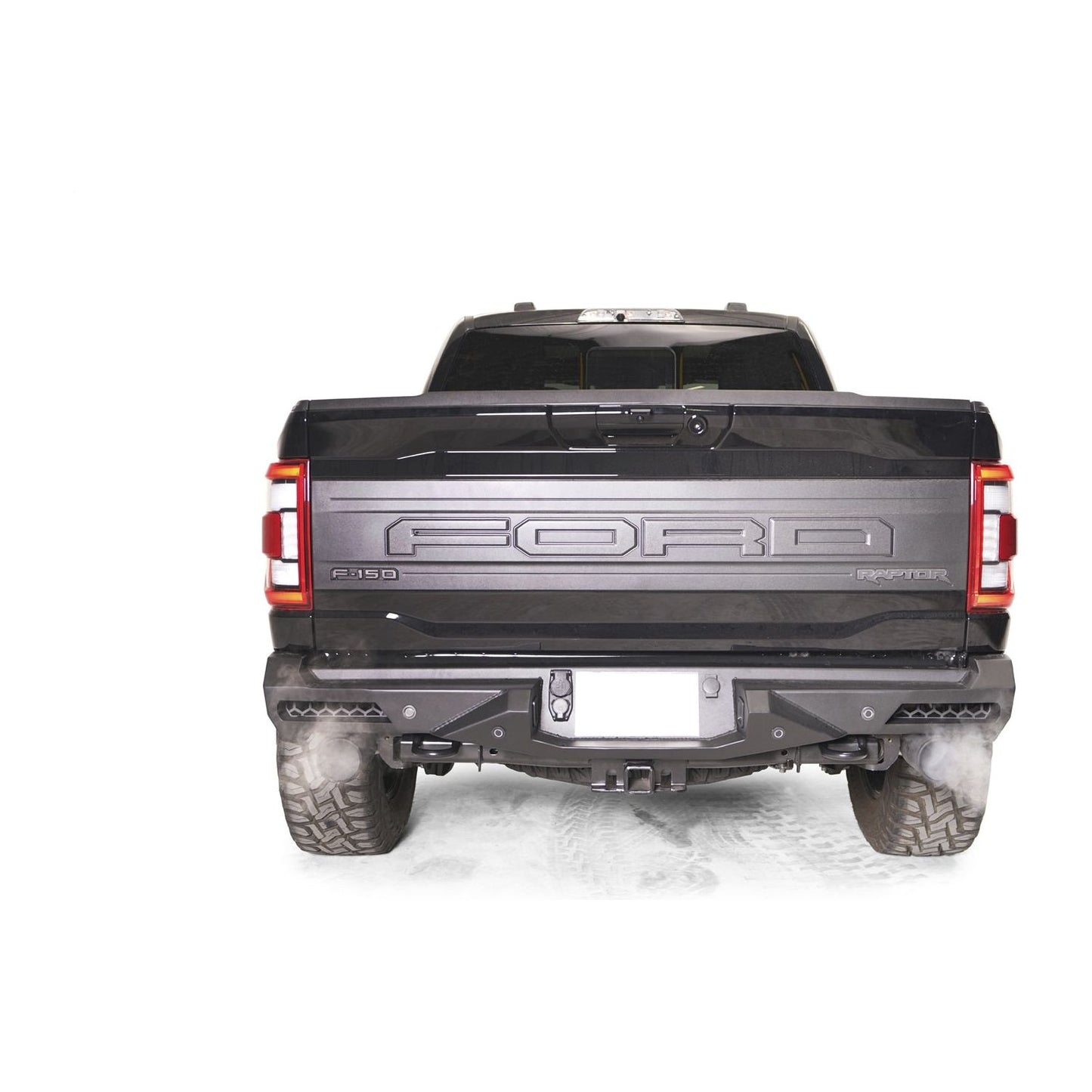 Fab Fours Vengeance Rear Bumper 2 Stage Black Powder Coated l FR21-E5351-1