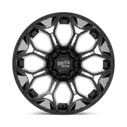 Moto Metal MO808 SNIPER Gloss Black Milled wheel showcasing aggressive design and off-road performance.