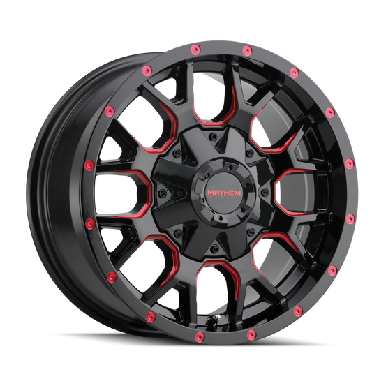 MAYHEM WARRIOR 8015 GLOSS BLACK MILLED PRISM RED