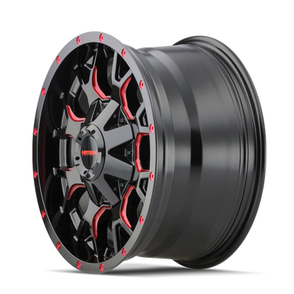 MAYHEM WARRIOR 8015 GLOSS BLACK MILLED PRISM RED