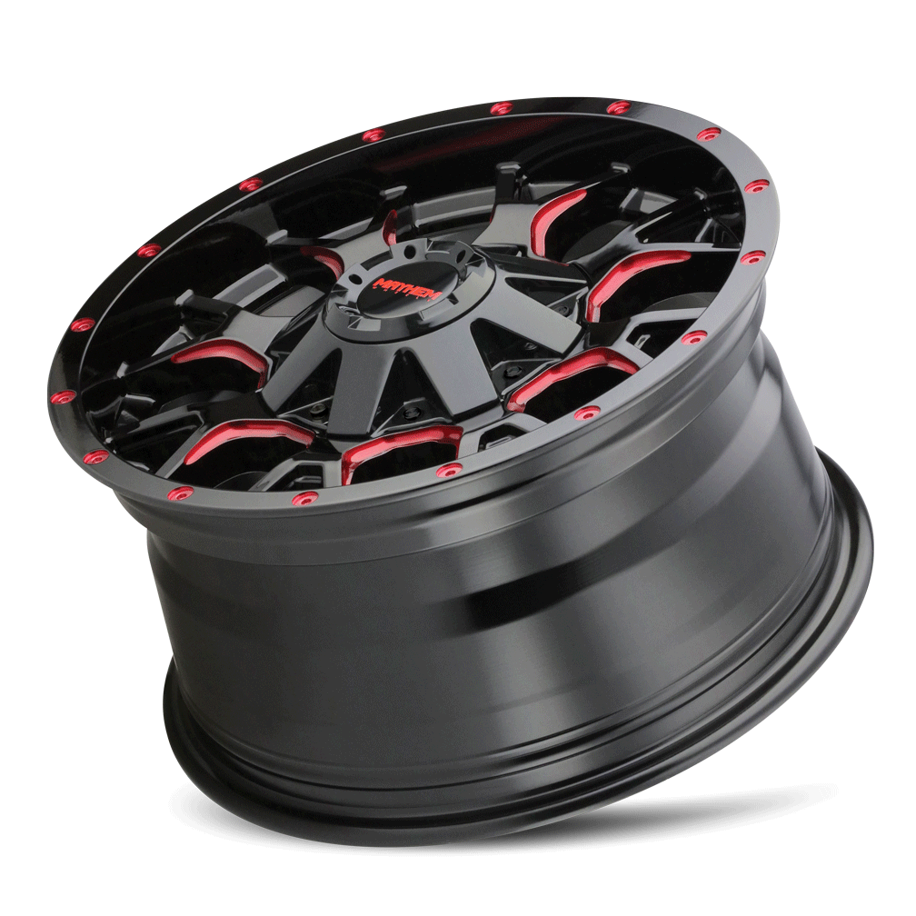 MAYHEM WARRIOR 8015 GLOSS BLACK MILLED PRISM RED