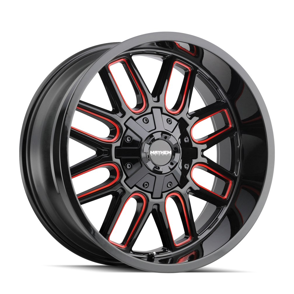 MAYHEM COGENT 8107 GLOSS BLACK MILLED PRISM RED