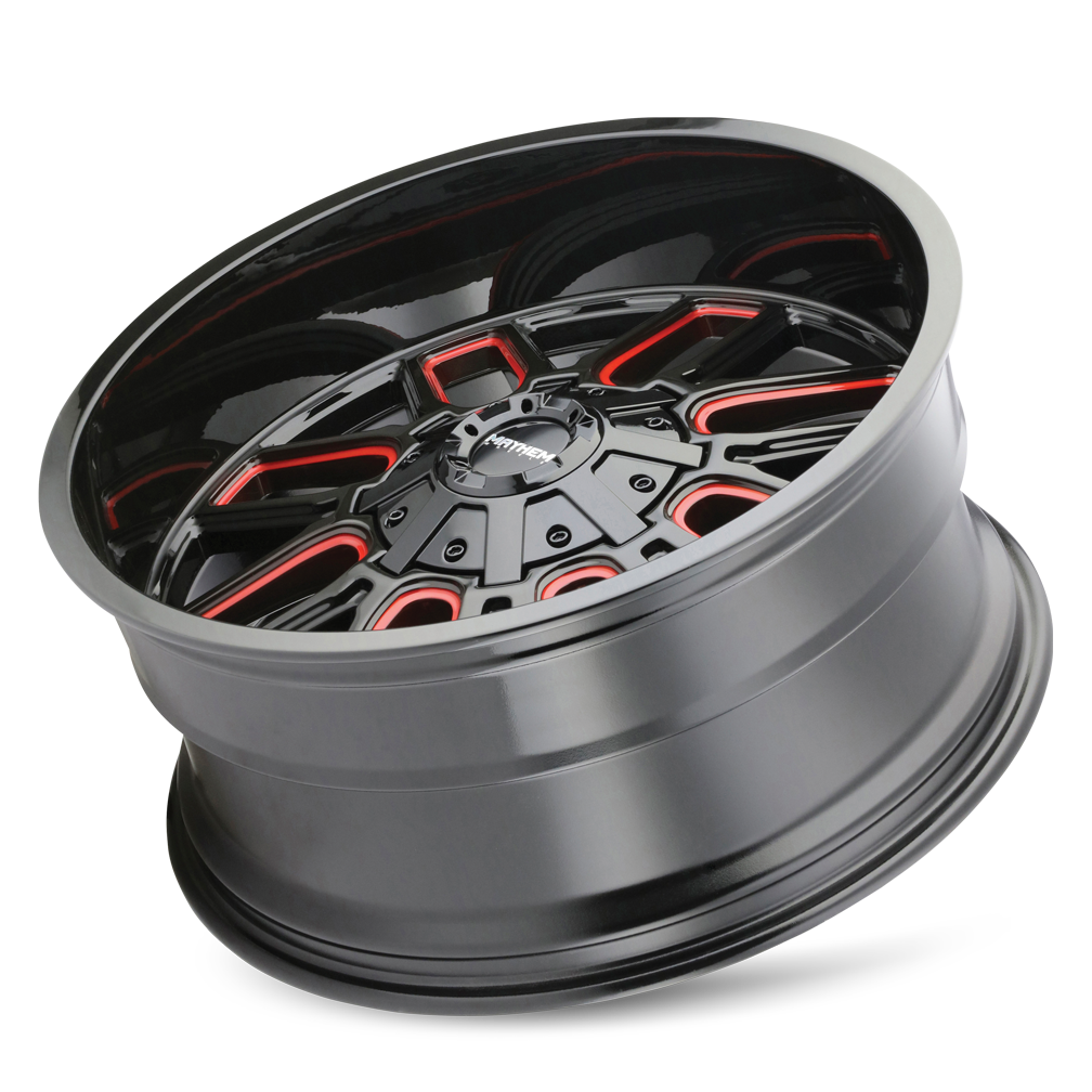 MAYHEM COGENT 8107 GLOSS BLACK MILLED PRISM RED
