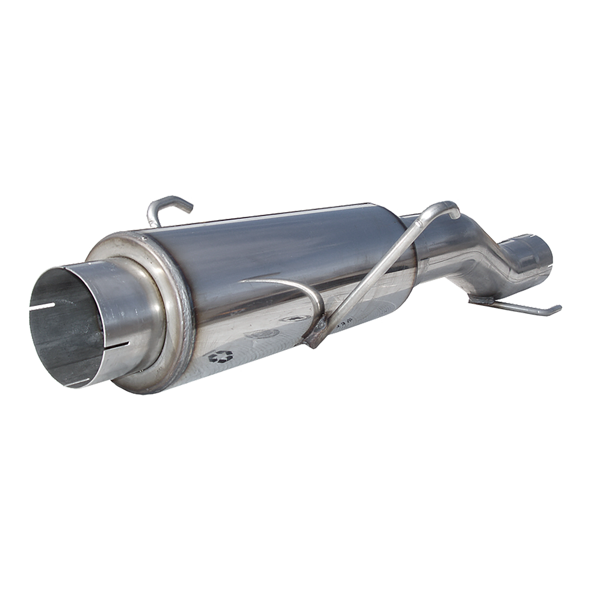 MBRP | High-Flow Muffler Assembly T409 Stainless Steel For 04-07 Dodge Ram Cummins 600/610 fits to stock only  | MK96116
