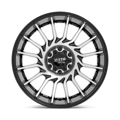 Moto Metal MO807 Gloss Black Machined wheel showcasing its rugged design and premium craftsmanship.