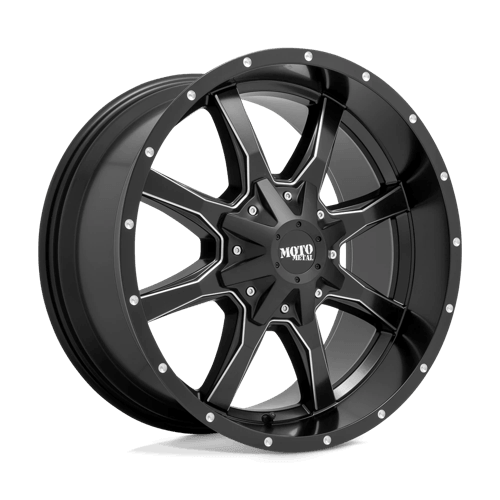 Moto Metal MO970 Semi Gloss Black Milled off-road wheel with aggressive styling and rugged performance.