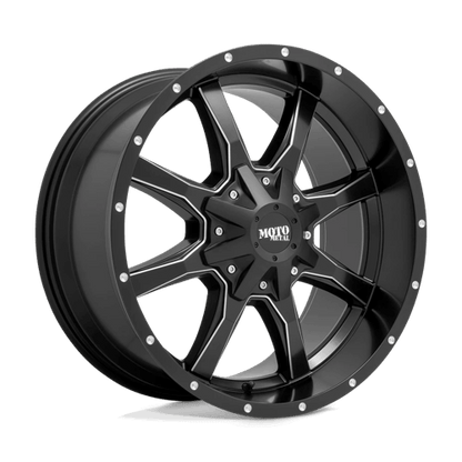 Moto Metal MO970 Semi Gloss Black Milled off-road wheel with aggressive styling and rugged performance.
