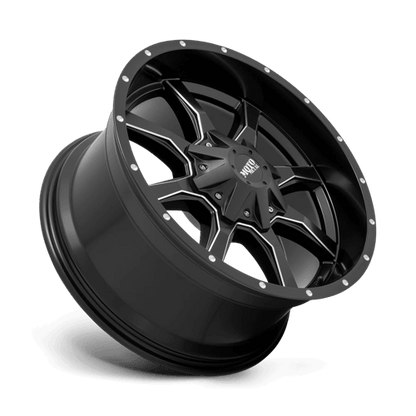 Moto Metal MO970 Semi Gloss Black Milled wheel showcasing its bold design and rugged performance.