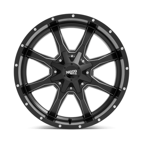 Moto Metal MO970 Semi Gloss Black Milled wheel showcasing bold design and rugged performance.
