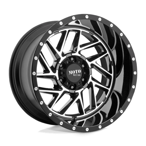 Moto Metal MO985 BREAKOUT Gloss Black Machined off-road wheel showcasing rugged performance and aggressive style.