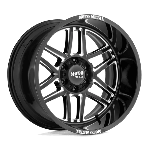 Moto Metal MO992 FOLSOM Gloss Black Milled wheel showcasing bold design and rugged style.