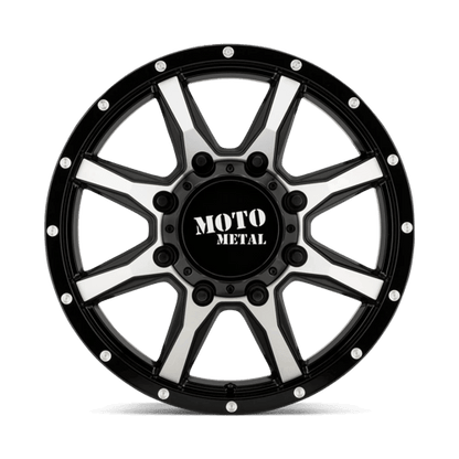 Moto Metal MO995 Gloss Black Machined wheel designed for aggressive truck styling and off-road performance.