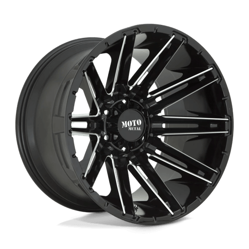 Moto Metal MO998 KRAKEN Gloss Black Milled off-road wheel with aggressive split-spoke design
