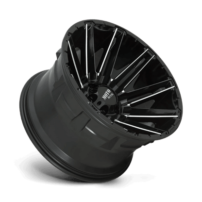 Moto Metal MO998 KRAKEN Gloss Black Milled wheel showcasing aggressive split-spoke design and modern styling.