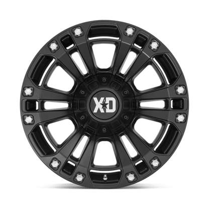 XD XD851 MONSTER 3 Satin Black wheel for trucks, Jeeps, and Broncos, featuring rugged design and bold styling.