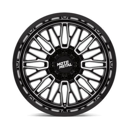 Moto Metal MO809 STINGER Gloss Black Machined wheel showcasing a striking multi-spoke design for trucks and SUVs.