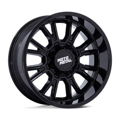 Moto Metal MO810 LEGACY Gloss Black off-road wheel with bold styling and durable construction.