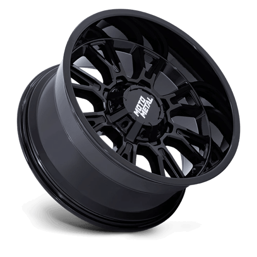Moto Metal MO810 LEGACY Gloss Black off-road wheel showcasing bold design and durability.