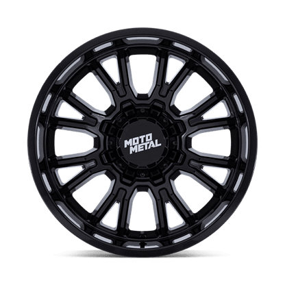 Moto Metal MO810 LEGACY Gloss Black wheel showcasing bold design and rugged durability.