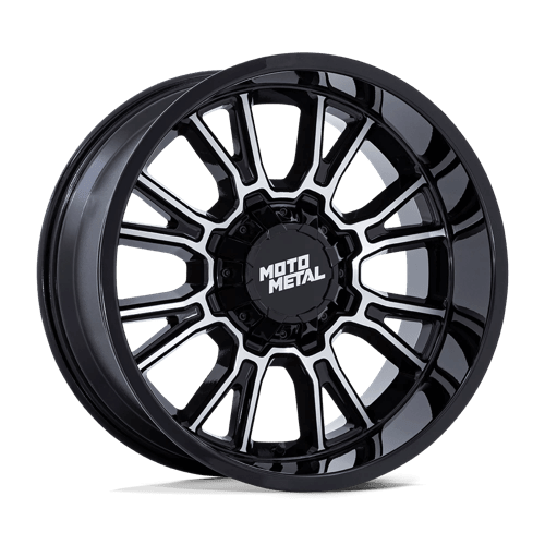 Moto Metal MO810 LEGACY Gloss Black Machined wheel showcasing bold styling and rugged performance.