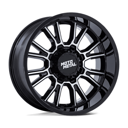 Moto Metal MO810 LEGACY Gloss Black Machined wheel showcasing bold styling and rugged performance.
