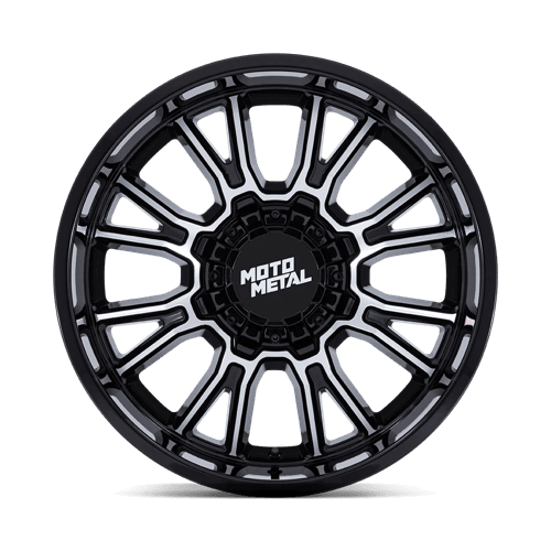 Moto Metal MO810 LEGACY Gloss Black Machined wheel with bold design and durable construction.