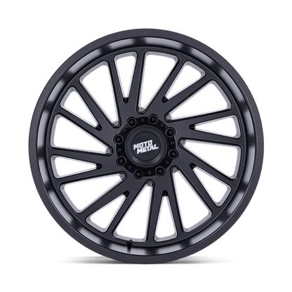 Moto Metal MO811 COMBAT Matte Black wheel showcasing its rugged off-road design and multi-spoke layout.