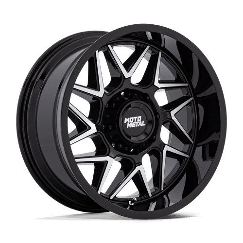 Moto Metal MO812 TURBINE Gloss Black W/ Machined Face premium off-road wheel for trucks and SUVs