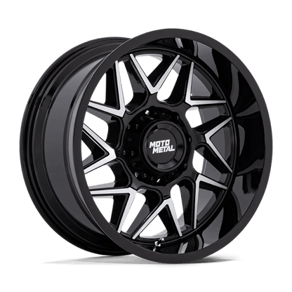 Moto Metal MO812 TURBINE Gloss Black W/ Machined Face premium off-road wheel for trucks and SUVs