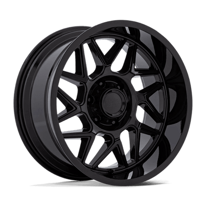 Moto Metal MO812 TURBINE Gloss Black wheel with aggressive design and durable construction for off-road performance.