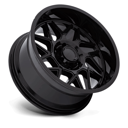Moto Metal MO812 TURBINE Gloss Black off-road wheel designed for performance and style.
