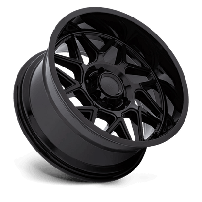 Moto Metal MO812 TURBINE Gloss Black off-road wheel designed for performance and style.