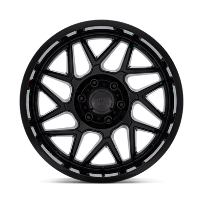 Moto Metal MO812 TURBINE Gloss Black off-road wheel with distinctive design and durable engineering.
