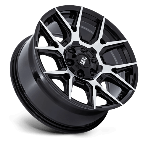 Moto Metal MO813 MASON Gloss Black W/ Machined Face wheel showcasing modern design and robust construction.