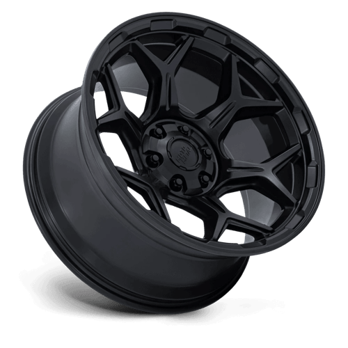 Moto Metal MO815 DUX Blackout wheel showcasing a bold six-spoke design and deep concave profile.
