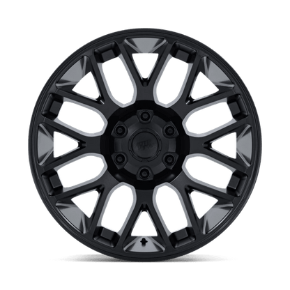 Moto Metal MO816 OVERLOOK Blackout wheel featuring sleek, minimalist design and durable blackout finish.