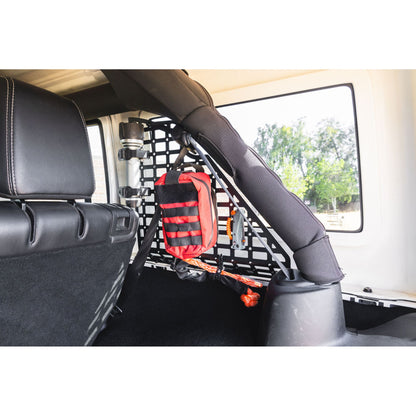 DV8 OFF-ROAD | 2007 2018 Wrangler JK 4 Door Pocketed Rear Window Molle Panels  | MPJK-02