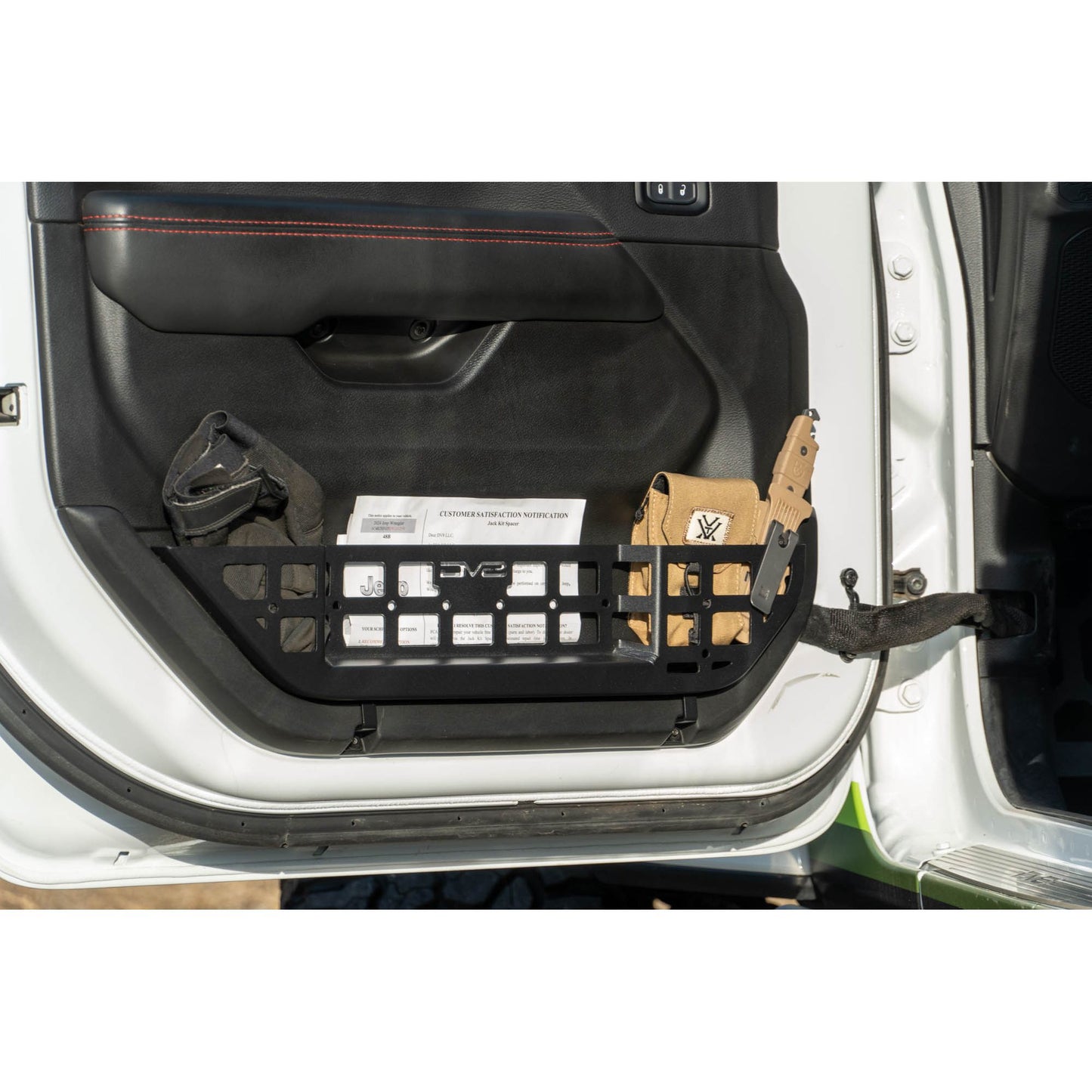 DV8 OFF-ROAD | 2018 2025 Jeep Wrangler JL & Gladiator JT Electric Seat Front Door Molle Pockets  | MPJL-10