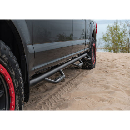 N-Fab | Nerf Step-W2W w/Bed Acs (3 Stps)-17-24 F250/350 8ft. SuperCab-TX Blk | F17110QC-6-TX