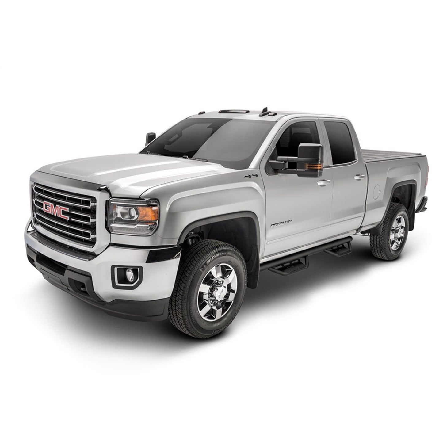 N-Fab | Podium LG-Cab Len (2 Steps)-15-16 GM HD/17-19 GM HD Gas Dbl Cab-TX Blk | HPC1573QC-TX