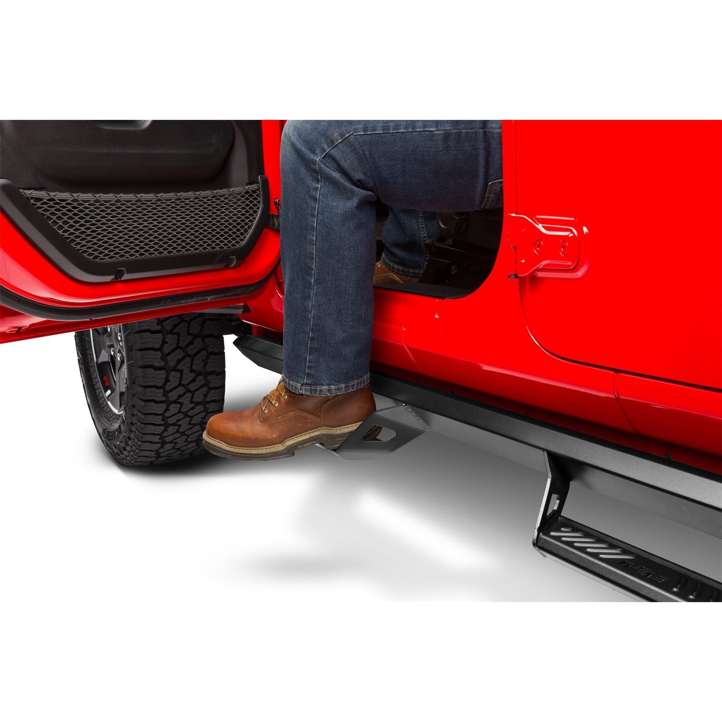 N-Fab | Predator Pro-Cab Len (2 Steps)-18-24 Wrangler JL 4Dr-TX Blk | PRJ1863-TX