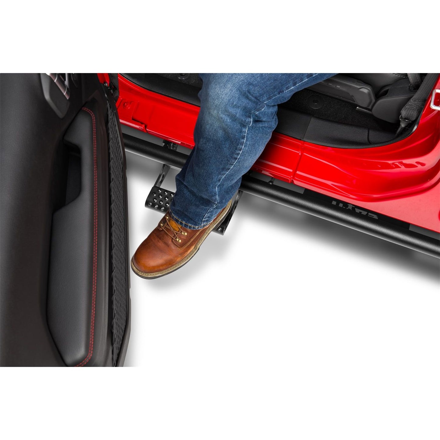 N-Fab | RKR Step Sys-Full Len (1 Stp Mnts/1 Stp)-18-24 Wrangler JL 2Dr-TX Blk | J182RKRS2