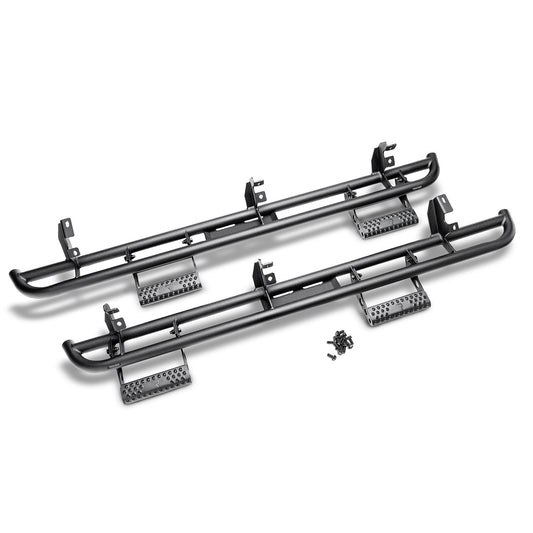 N-Fab | RKR Step Sys-Cab Len (2 Stp Mnts/2 Stps)-15-24 Colorado/Canyon Crew-TX Blk | G154RKRCCS4