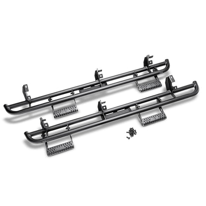 N-FAB J074RKRS4 RKR Step Sys-Full Len-07-18 for JK 4Dr-TX Blk