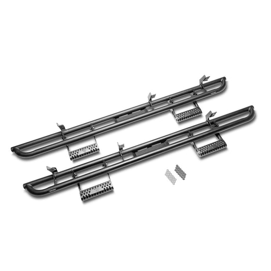 N-Fab | RKR Step Sys-Cab Len (2 Stp Mnts/2 Stps)-22-24 Frontier Crew-TX Blk | N224RKRCCS4